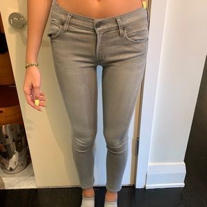 Citizens of humanity grey skinny jeans.